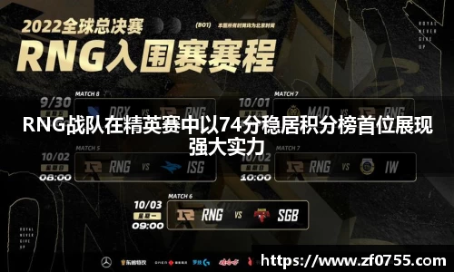 RNG战队在精英赛中以74分稳居积分榜首位展现强大实力